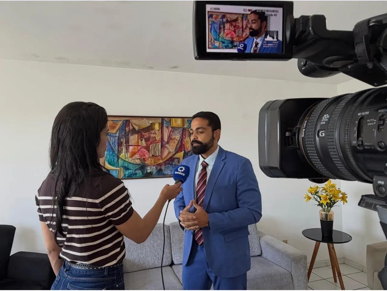 Thúlio Mendes em entrevista à TV Nova